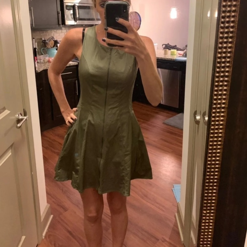 ANGL army stern zip dress